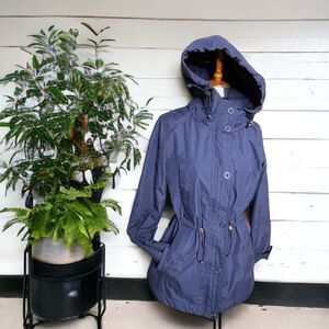 Giacca Navy Blue Hooded Jacket